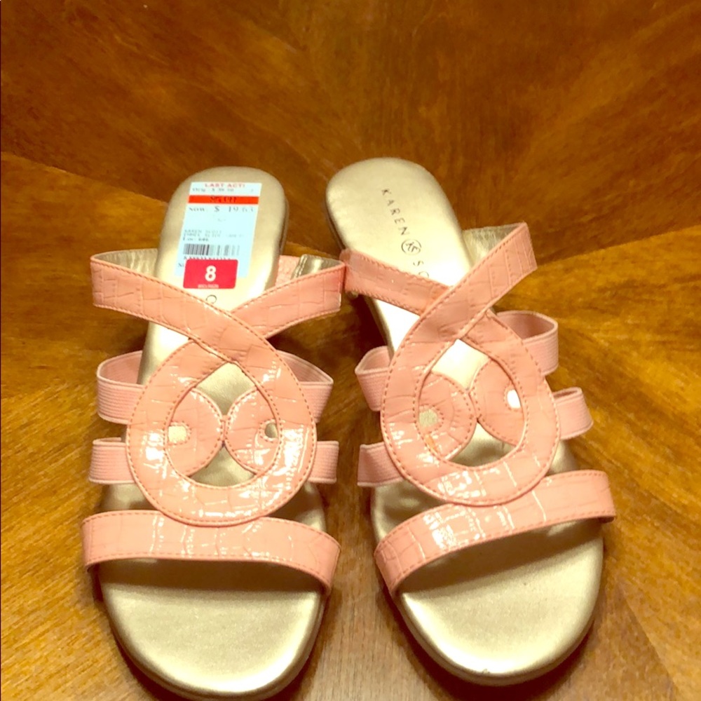 Karen Scott Peach Slide Sandal